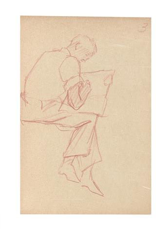 WARREN, MASOOD ALI WILBERT. Life Sketches, group of three sketchbooks.